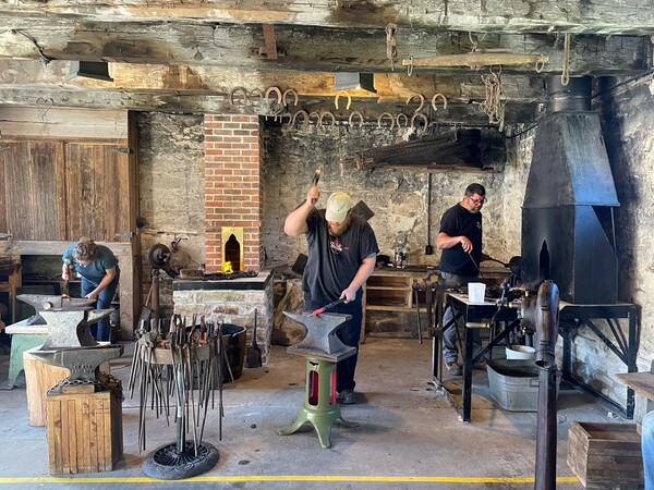 Festivals and Events Delta Harvest Festival 2022 Blacksmith Shop and Demonstration in Drive Shed at Old Stone Mill Full Permissions Marie White