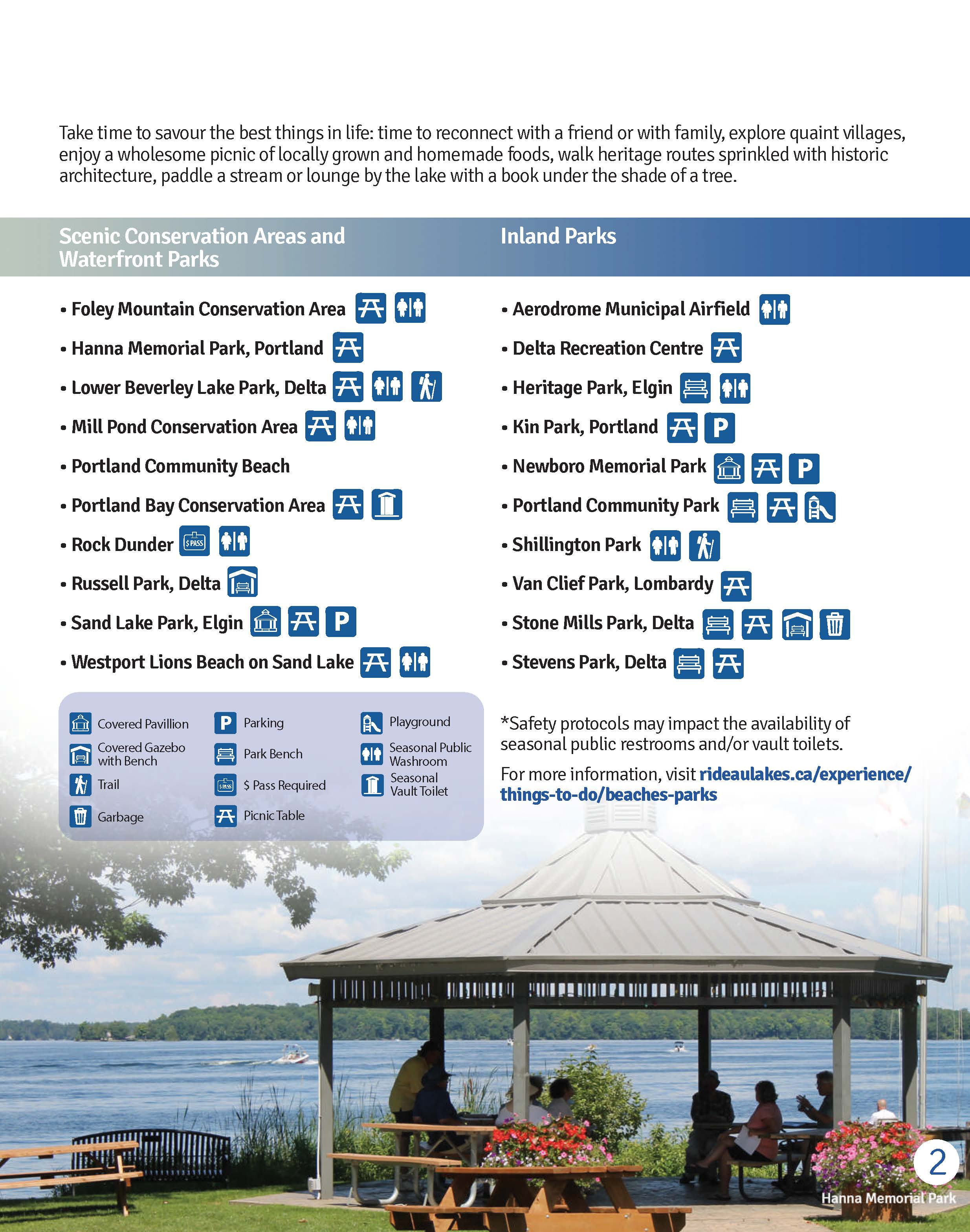 5 Final Intro 2 Parks Rideau Lakes Business and Heritage Tour 2022 Picnic Guide