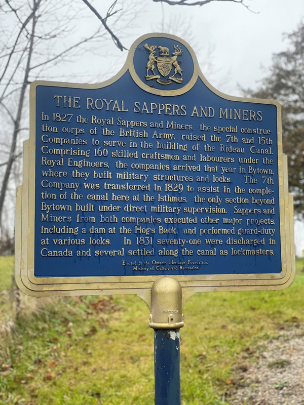 Cemetery Plaque Royal Sappers and Miners Newboro Historic Site November 2021 Full Permissions Marie White