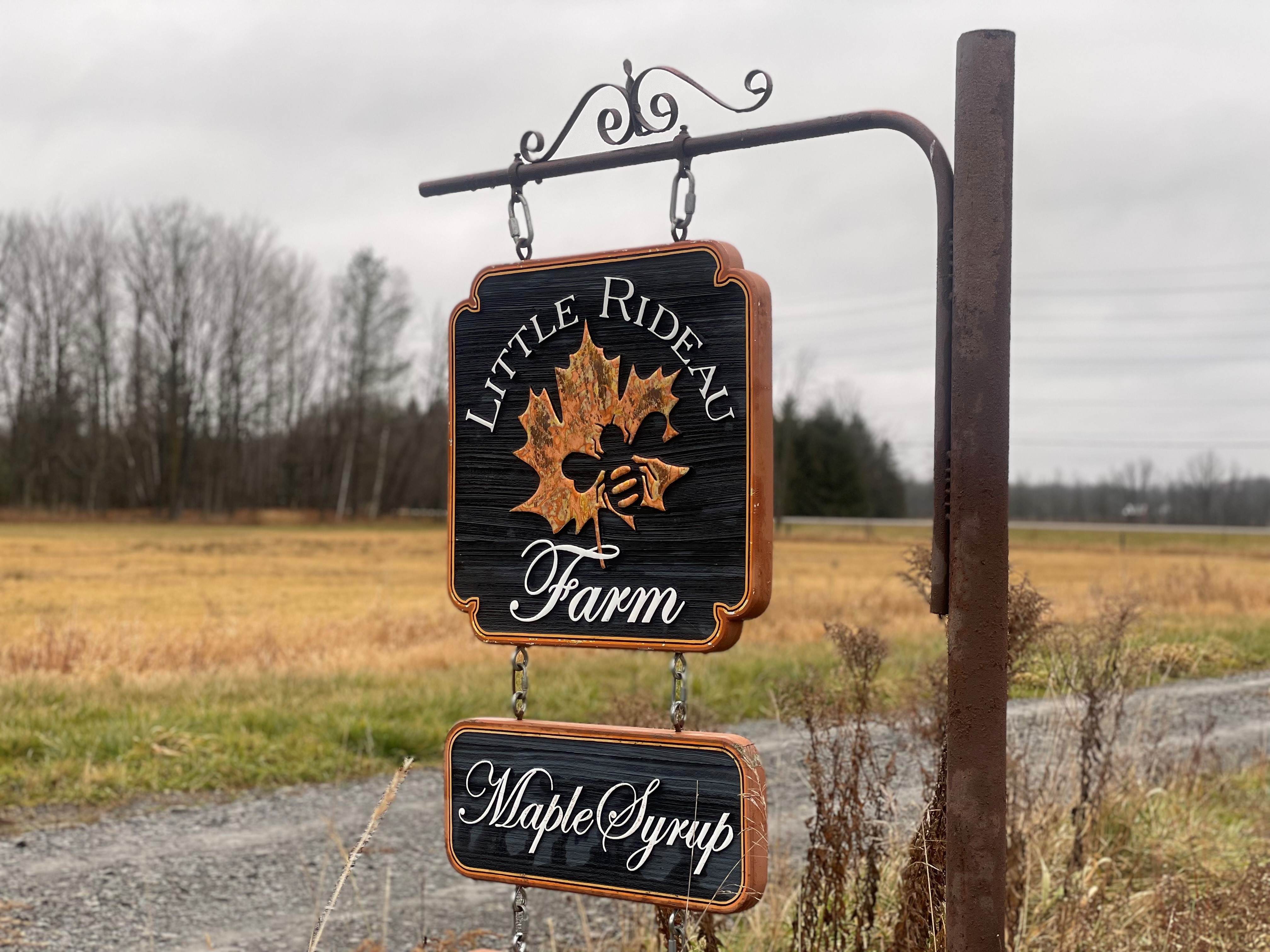 Maple Farm Sign Little Rideau Farm Newboro November 2021 Full Permissions Marie White