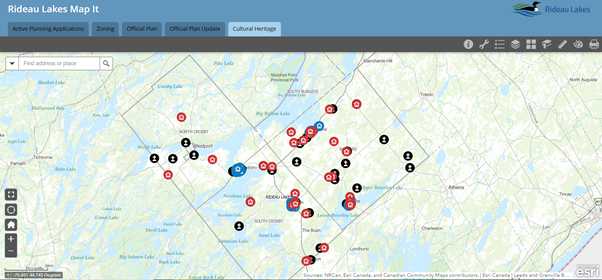 Rideau Lakes Mapit Tool Cultural Heritage