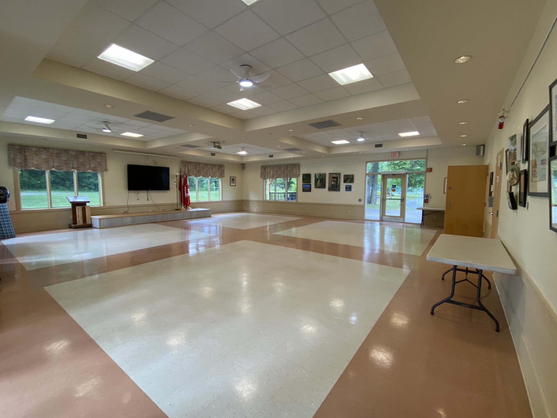 North Crosby Community Hall interior photo by Nicole Halladay